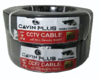 2+1 Pure Copper CCTV Cable Black